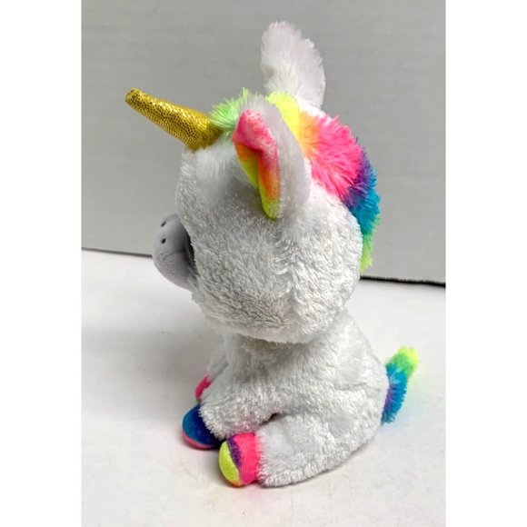 Ty Beanie Boos Pixy 6 in Tall Stuffed Animal Plush Toy Rainbow Mane Tail Paws Un - Picture 4 of 5